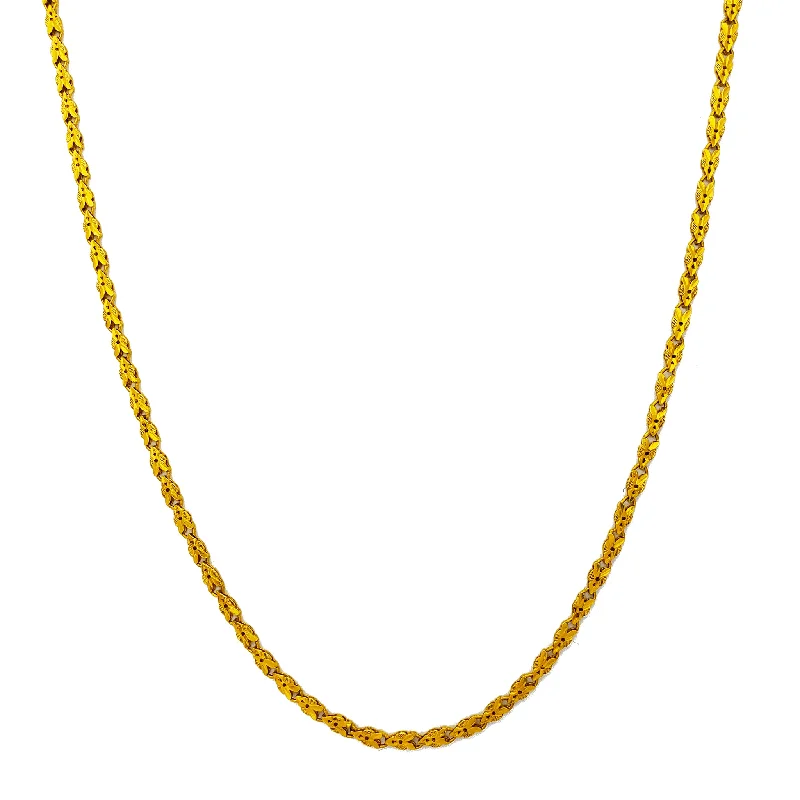 cute necklaces for women -Textured Leaf and Vines Necklace (24K)