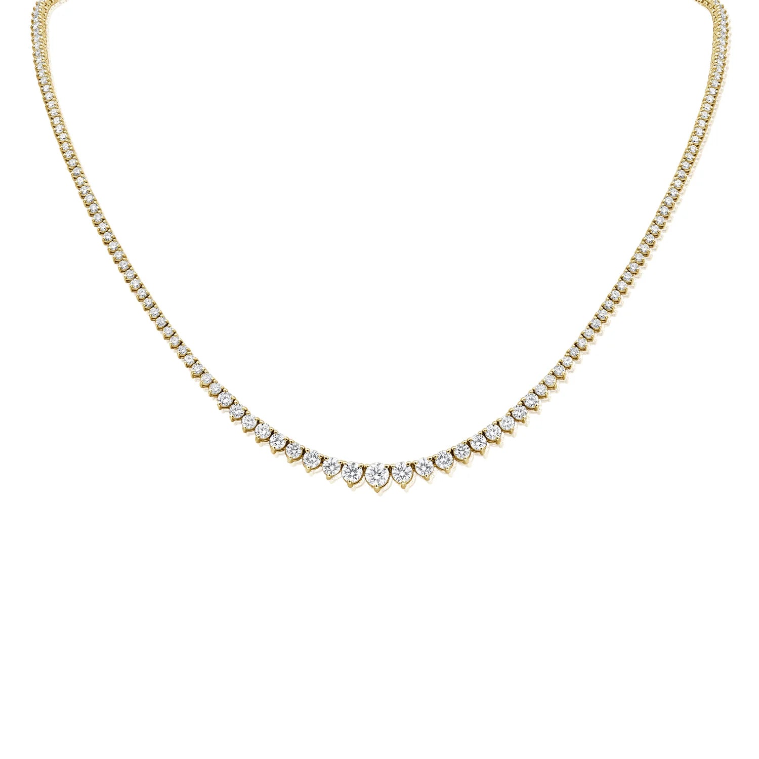 pendant necklaces for women -Diamond Tennis Necklace (14K)