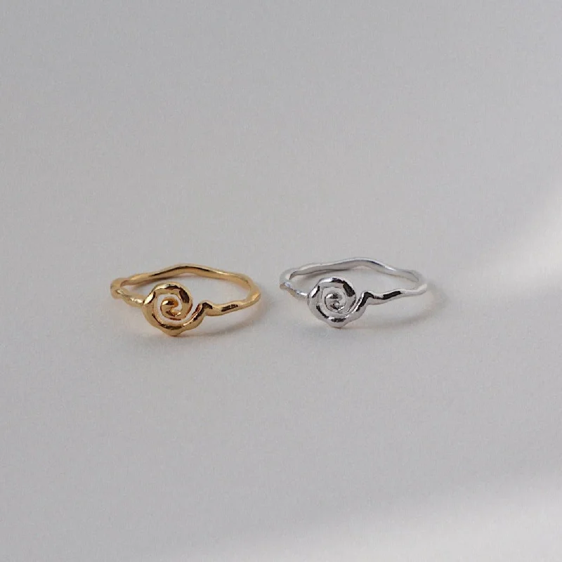 modern rings for women -'Little Swirl' Ring