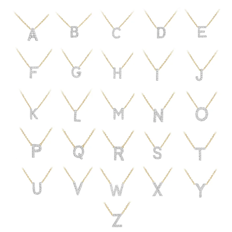 adjustable necklaces for women -New 9ct Gold Diamond Initial A-Z Chain/Necklace 15-17"