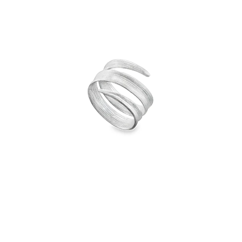 stackable rings for women -Silver Blade of Grass Ring