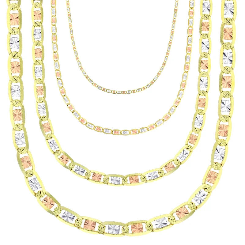 luxury necklaces for women -Tricolor Valentino Necklace (14K)