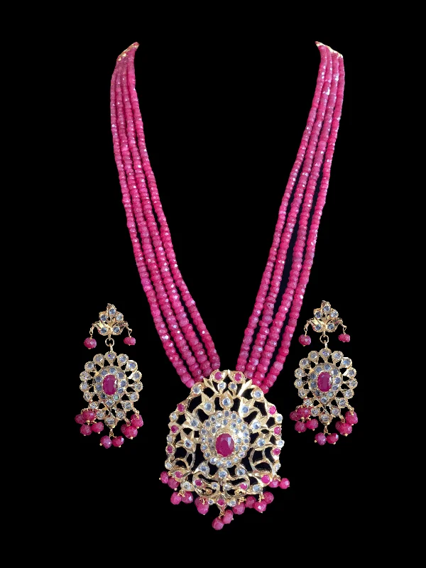 diamond and ruby necklaces for women -LN67 Himani necklace in real rubies ( SHIPS IN 4 WEEKS )