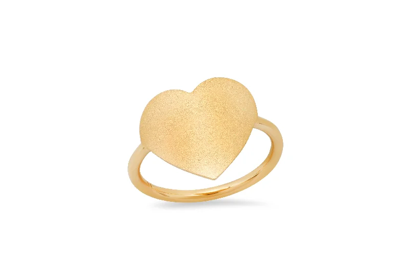 stacked rings for women -MS X SRJ Large Solid Heart Ring