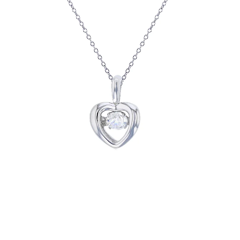 diamond necklaces for women -Heart Necklace (Silver)