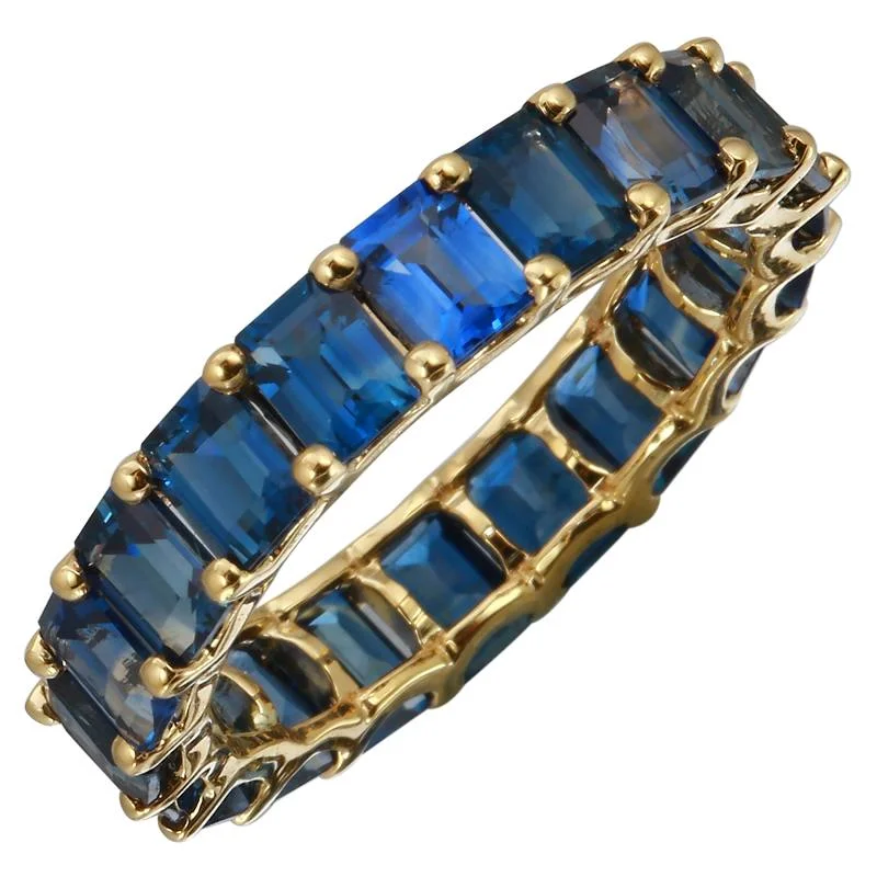 eternity rings for women -14k Blue Sapphire Eternity Ring