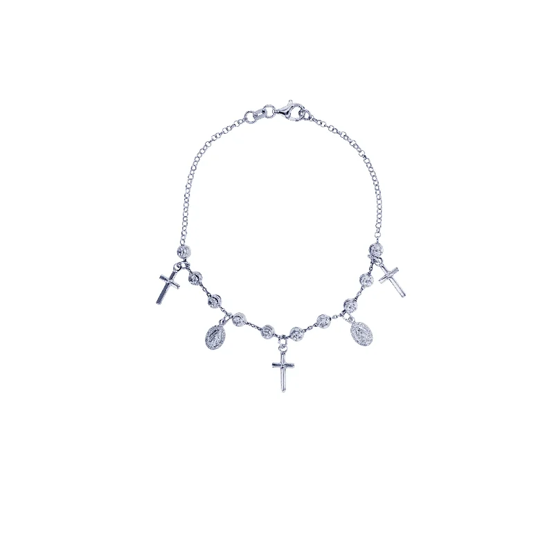 simple silver necklaces for women -Religious Necklace (Silver)