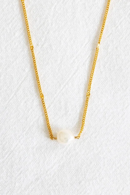 chunky necklaces for women -Large Pearl Sunset Necklace