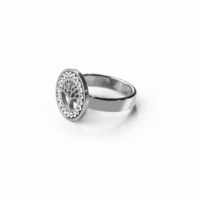 affordable rings for women -Tree Of Life Ring - Silver