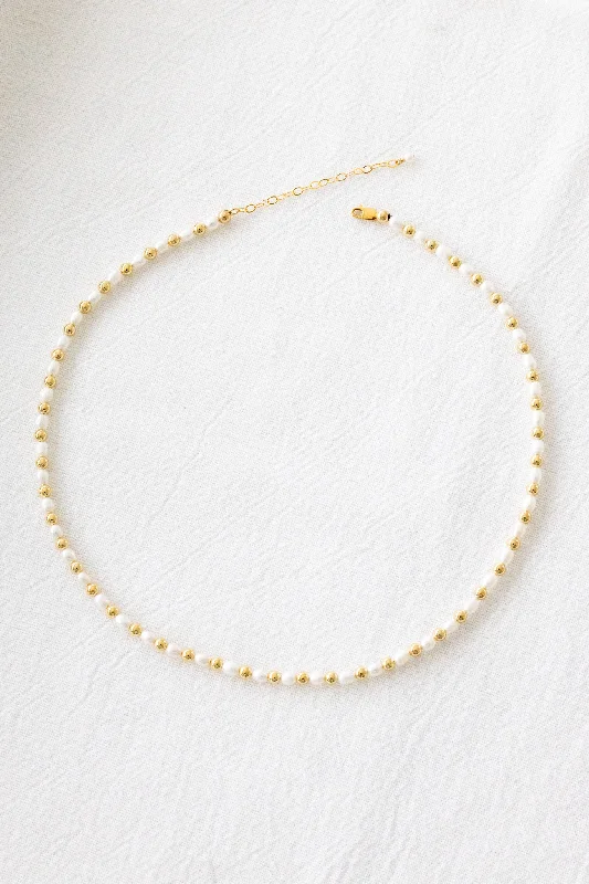 classic gold necklaces for women -Ethereal Beaded Necklace