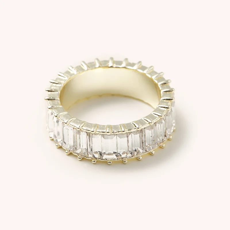 fine jewelry rings for women -Crystal Shimmer Ring