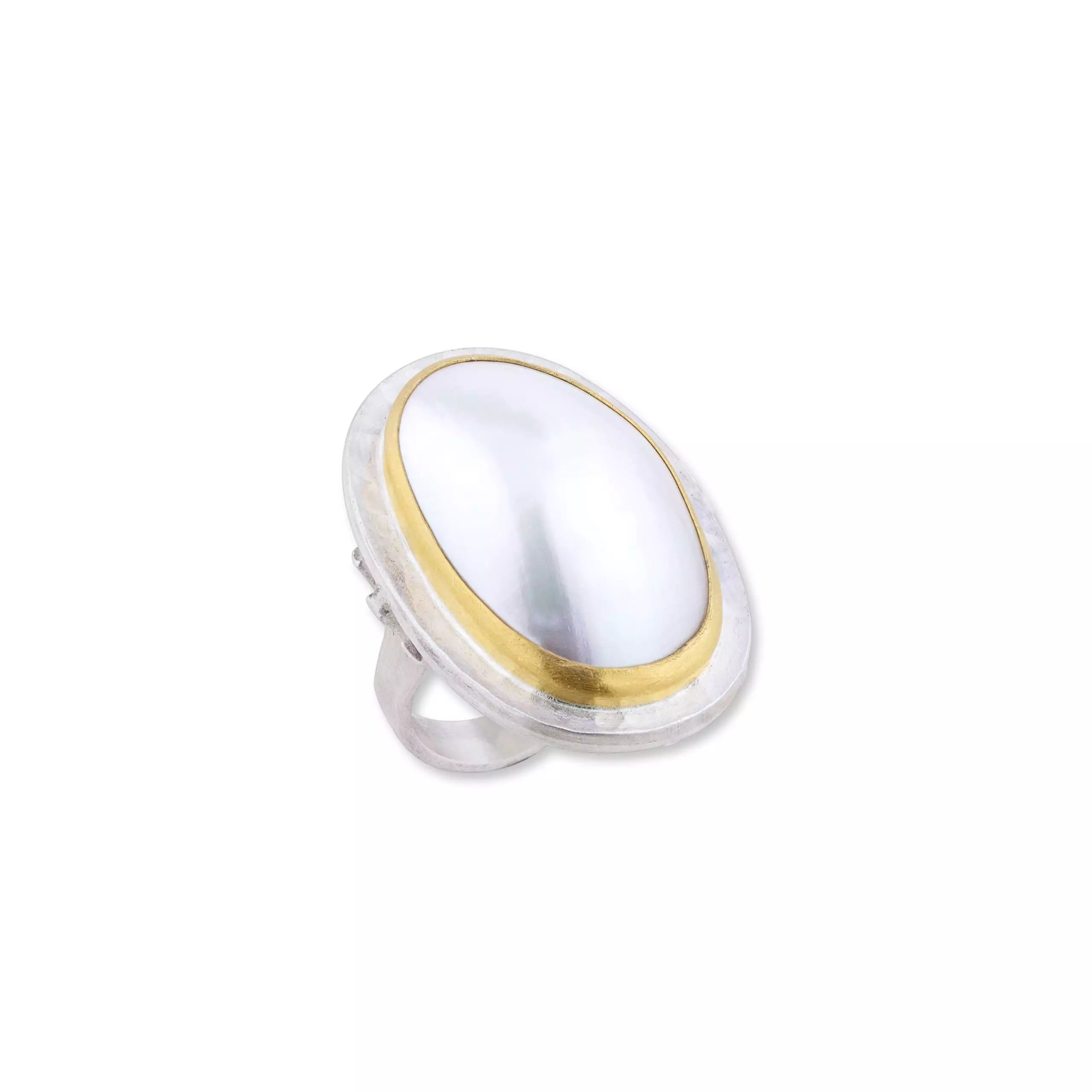 halo engagement rings for women -Lika Behar mabe pearl ring