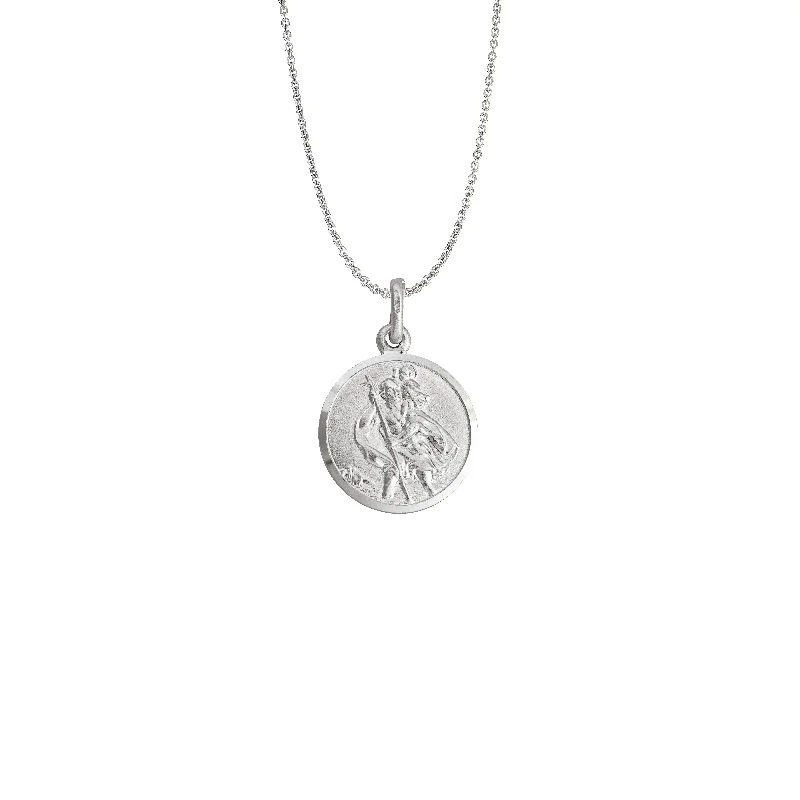 elegant necklaces for women -Saint Christopher Necklace (Silver)