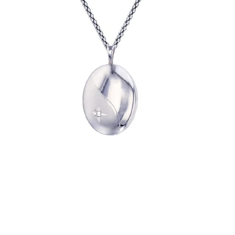 layered necklaces for women -Locker Necklace (Silver)