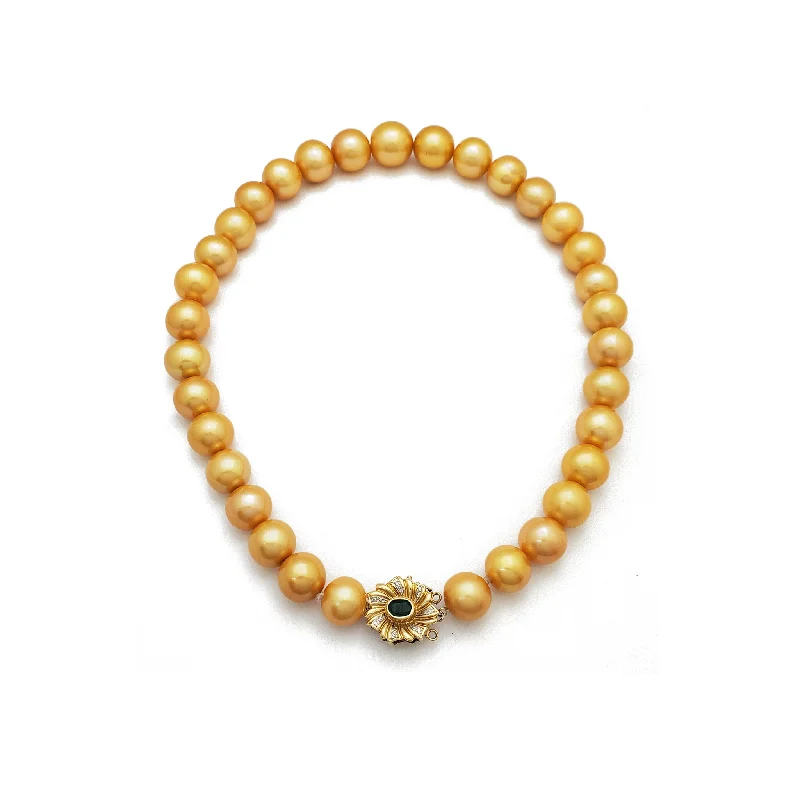 layering necklaces for women -Yellow South Sea Pearl Necklace (14K)