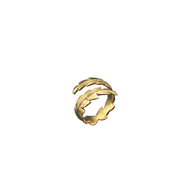 eternity rings for women -9ct Yellow Gold Fern Wrap Ring