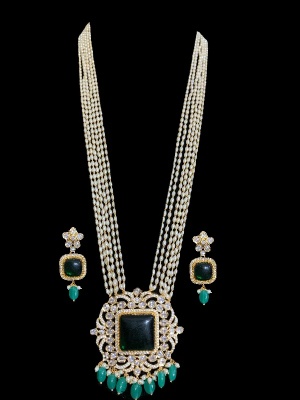 14k gold necklaces for women -LN13 Arshi cz long necklace set ( READY TO SHIP)