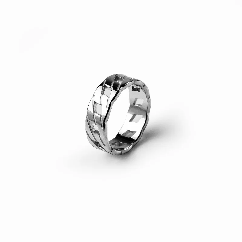 fashion rings for women -Figaro Ring - Silver