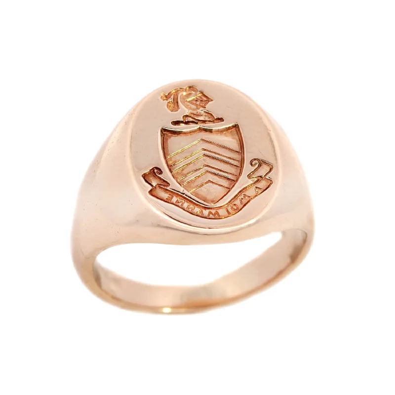 chunky rings for women -TIFFANY & Co Edwardian 14kt Family Crest Signet Ring