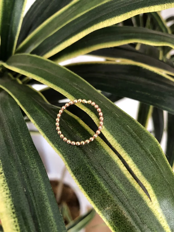 classic gold rings for women -Beaded Stack Ring