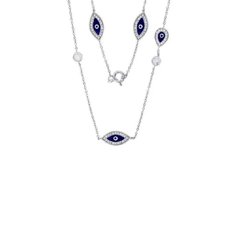 infinity necklaces for women -Evil Eye Necklace (Silver)