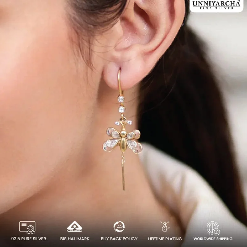 elegant drop earrings for women -Butterfly Sui Dhaga Earrings