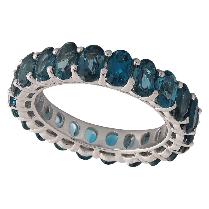 stackable wedding bands for women -London Blue Topaz Ring