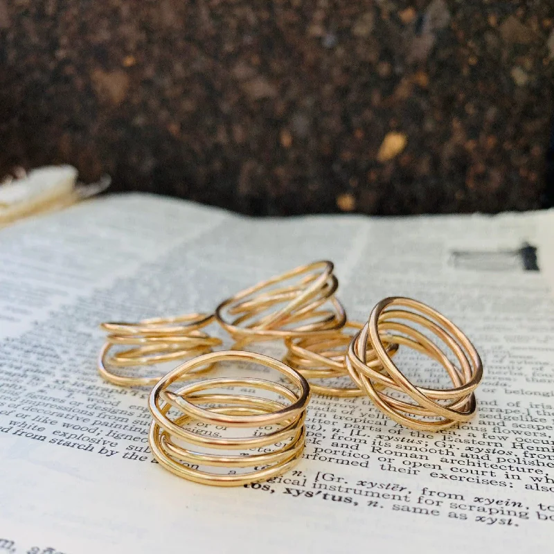 oval rings for women -Birdsnest Ring ~ 14k Gold Fill