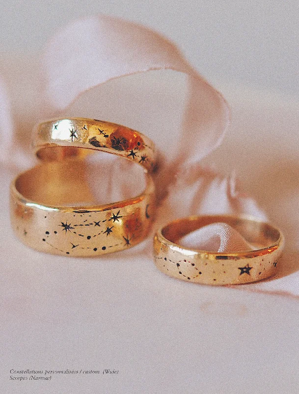 affordable rings for women -Wide Written in the Stars Ring