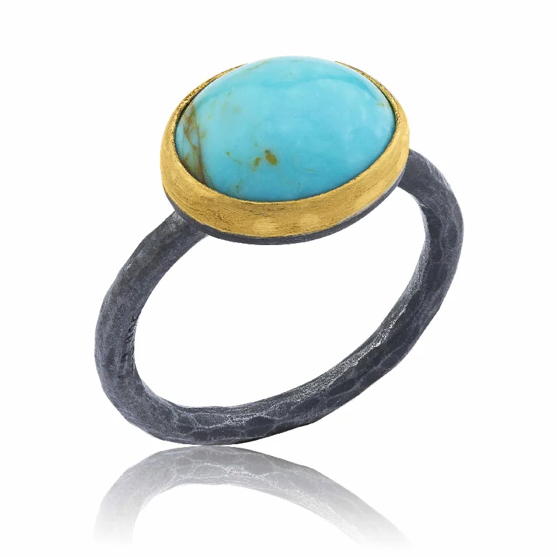 adjustable rings for women -Lika Behar Kingman Turquoise "Candy" Ring