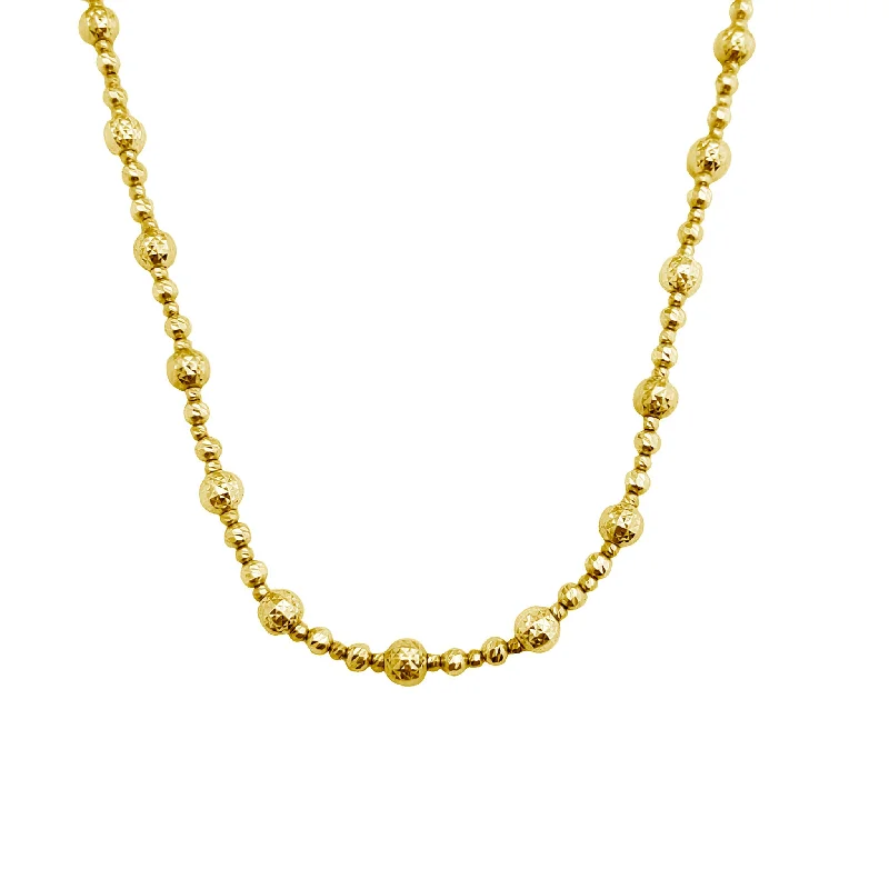 gemstone chain necklaces for women -Bead Necklace (14K)