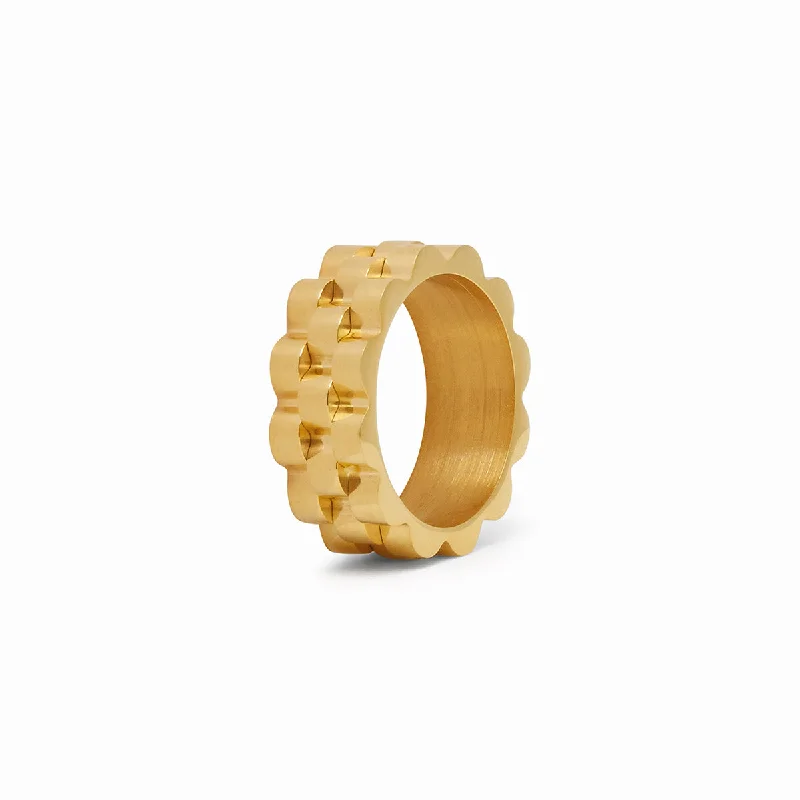 promise rings for women -Watch Strap Ring - Gold