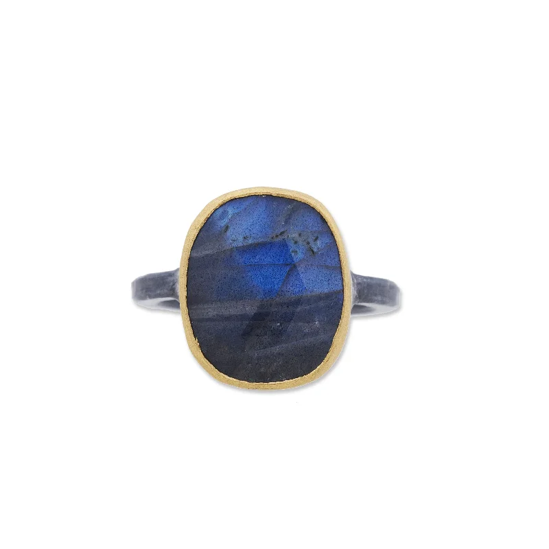 white gold rings for women -Lika Behar Labradorite Karin Ring