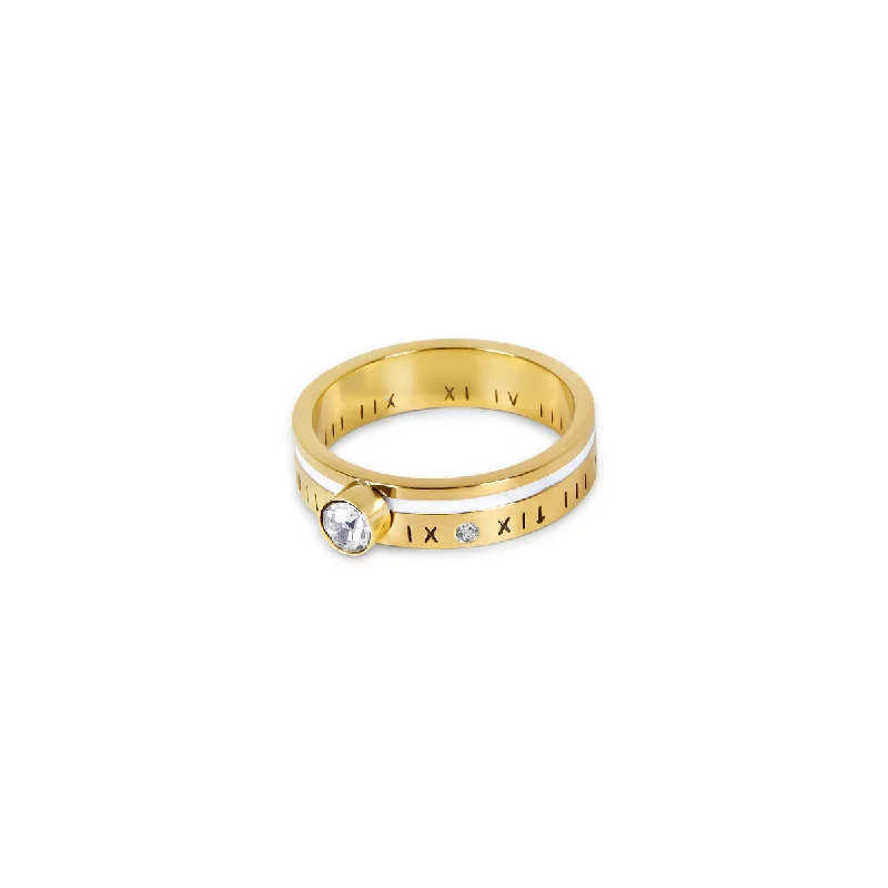 platinum wedding rings for women -Pompeii Stone Ring - Gold