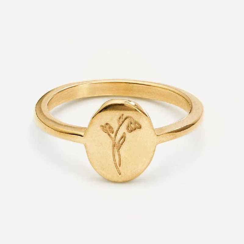 classic rings for women -Gold Wildflower Ring