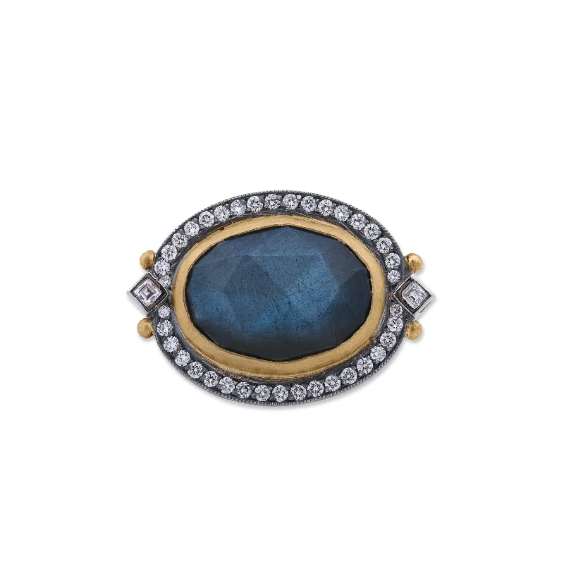 square rings for women -Lika Behar Faceted Labradorite Ring