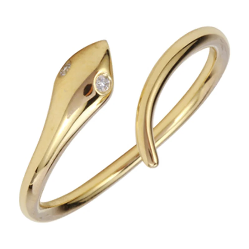 adjustable rings for women -14k Gold Snake Ring