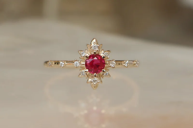 sparkly rings for women -Ruby Termina Ring