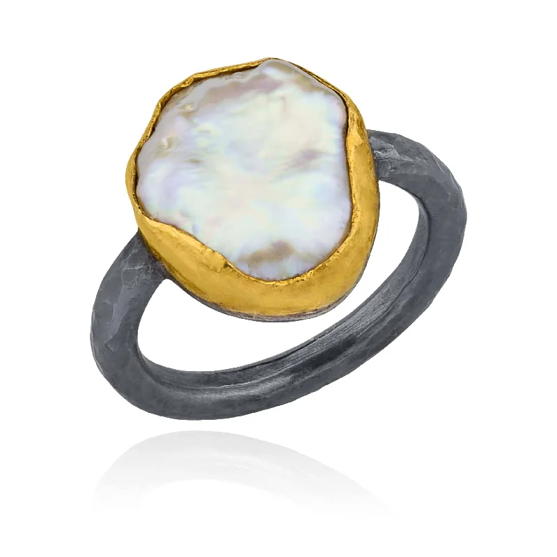 wedding rings for women -Lika Behar Keshi Pearl "Karin" Ring