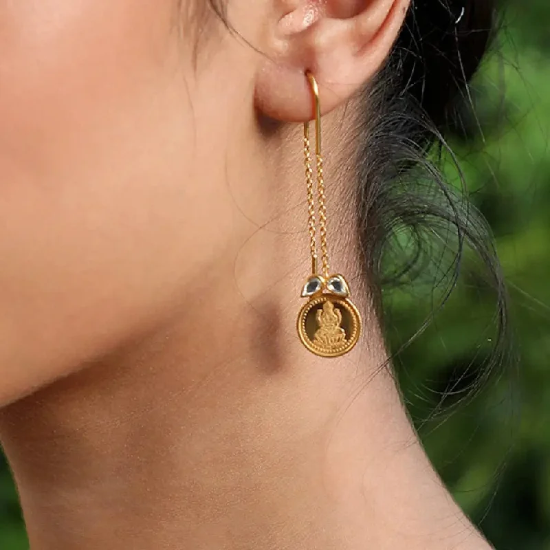 small hoop earrings for women -92.5 Silver Kuber Sui Dhaga Earring