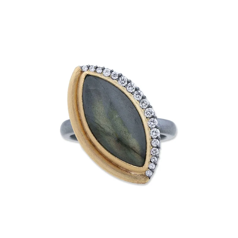 elegant rings for women -Lika Behar Labradorite "Luna" Ring