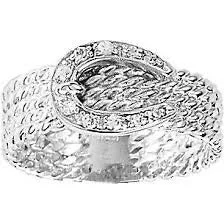 adjustable rings for women -Kelly Herd Rope Buckle Ring