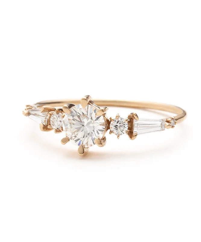 rose-cut diamond rings for women -Pleiades Supreme Ring