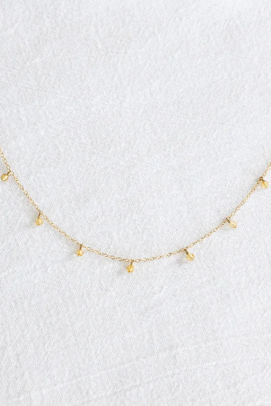 choker necklaces for women -Citrine Drop Necklace