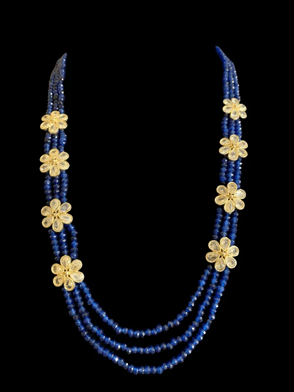 diamond necklaces with sapphires for women -LN5 Siya multipendant necklace - blue  ( READY TO SHIP )