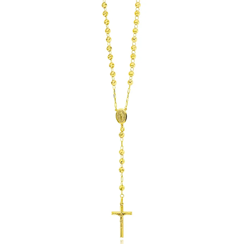 bar necklaces for women -Virgin Mary Rosary Necklace (14K)