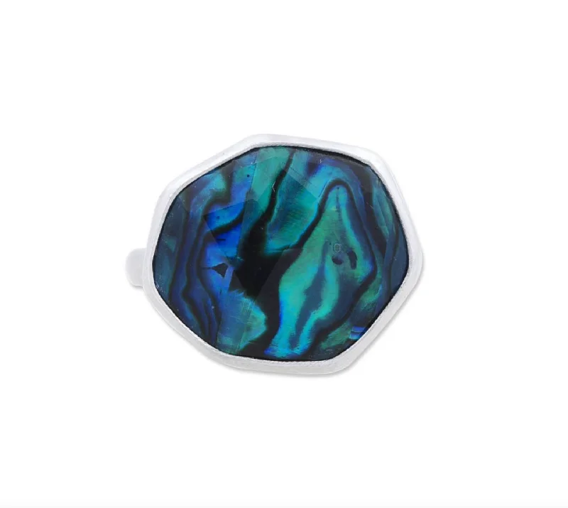 titanium rings for women -Lika Behar Abalone "Ocean" Ring