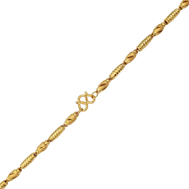 chunky necklaces for women -Diamond-cut Glitter Textured Necklace (24K)