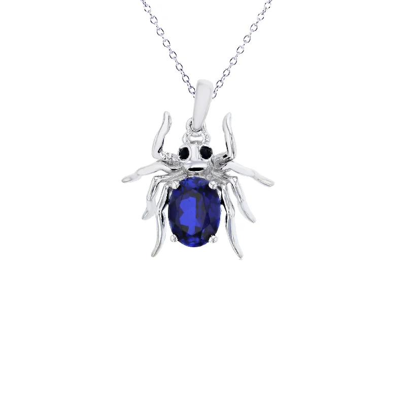 chunky necklaces for women -Spider Necklace (Silver)