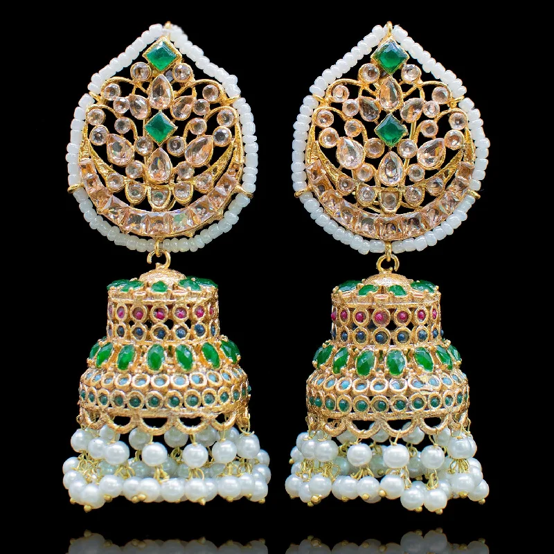 gold drop earrings for women -Suneeti Earrings